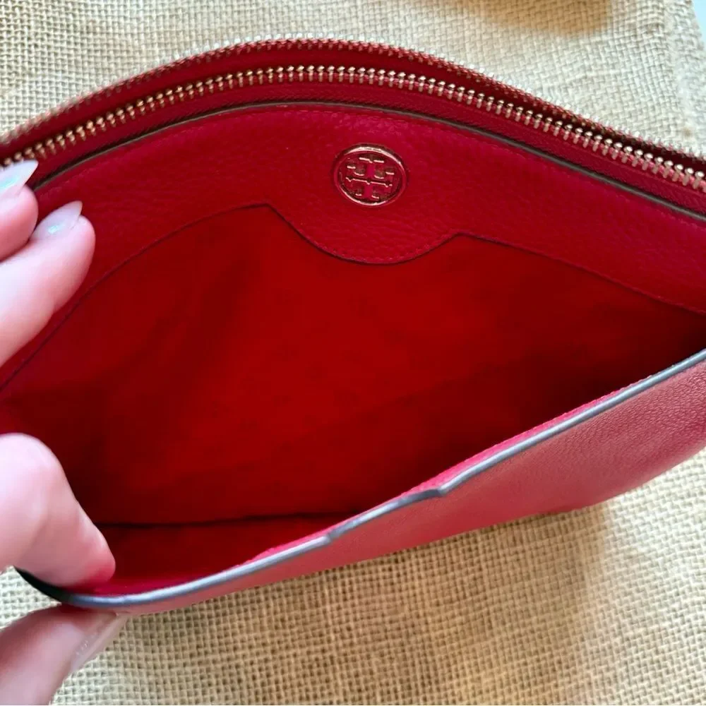 Tory Burch Vibrant Red Wristlet Clutch